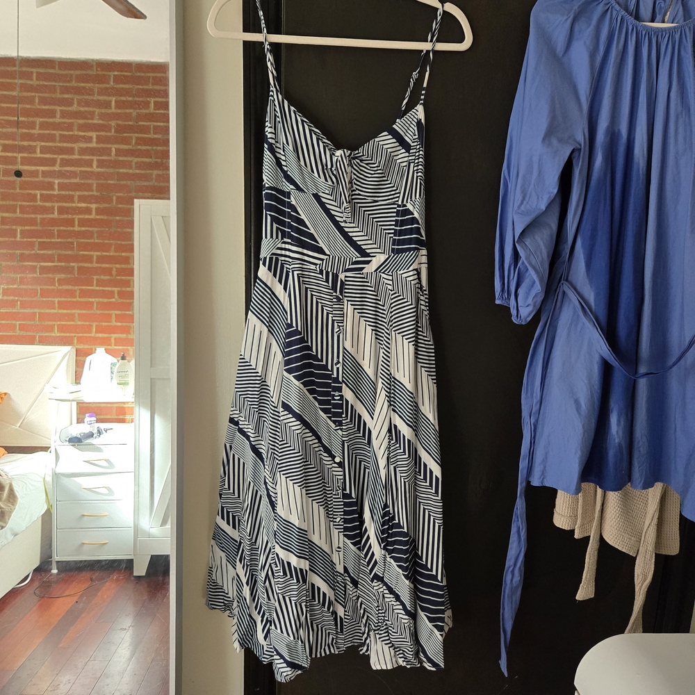 Yumi Kim Navy and White Patterned Women's Dress